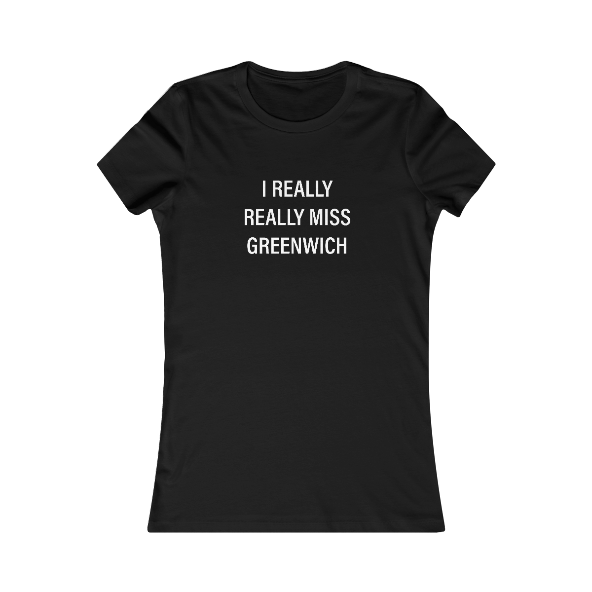 I really really miss greenwich // greenwich ct womens t shirt // finding connecticut 