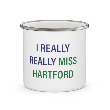 I Really Really Miss Hartford Enamel Camping Mug    Proceeds of this collection go to help Finding Connecticut’s website and brand. Free USA shipping.  Click here to go back to our home page

I really really miss hartford // hartford connecticut camping mug /// finding connecticut