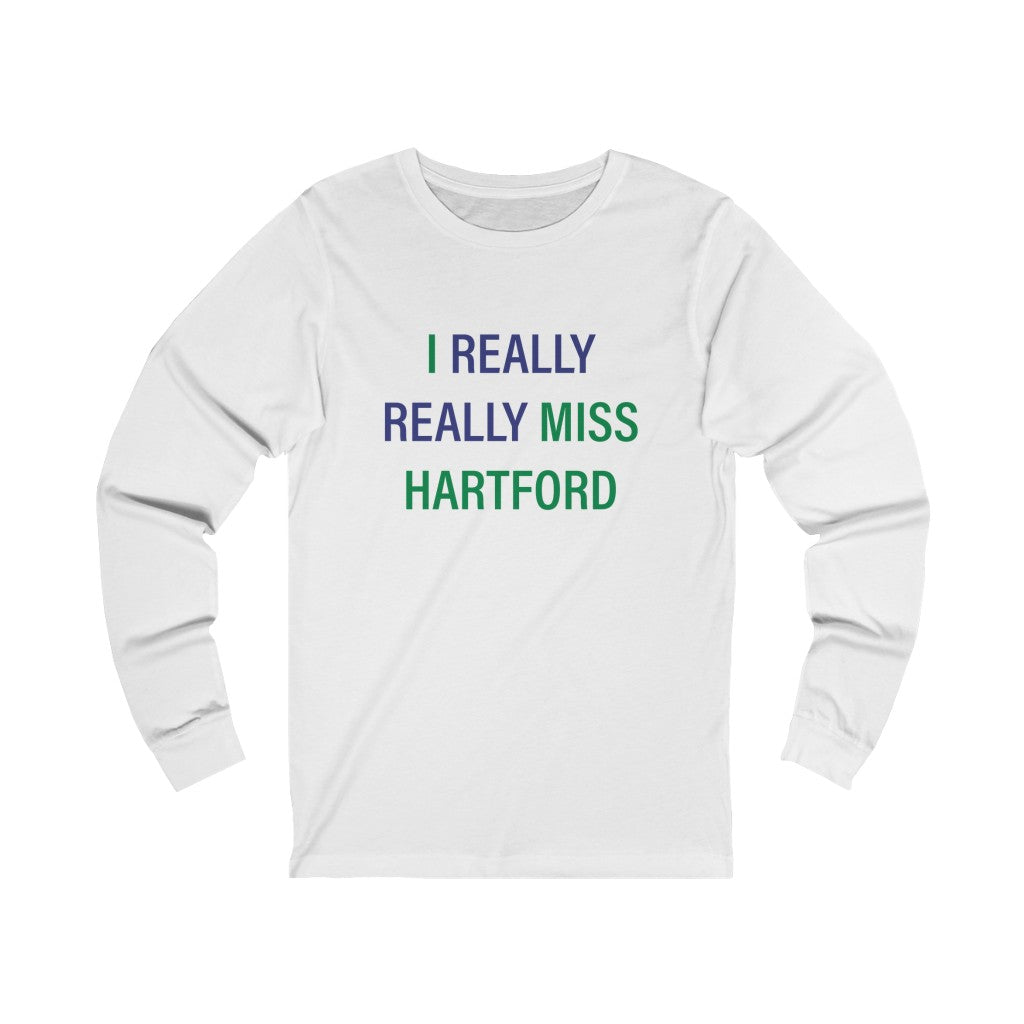 I Really Really Miss Hartford Unisex Jersey Long Sleeve Tee    Proceeds of this collection go to help Finding Connecticut’s website and brand. Free USA shipping.  Click here to go back to our home page

I really really miss hartford // hartford connecticut long sleeve t shirt // finding connecticut