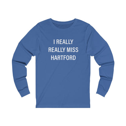I Really Really Miss Hartford Unisex Jersey Long Sleeve Tee    Proceeds of this collection go to help Finding Connecticut’s website and brand. Free USA shipping.  Click here to go back to our home page

I really really miss hartford // hartford ct long sleeve t shirt // finding connecticut