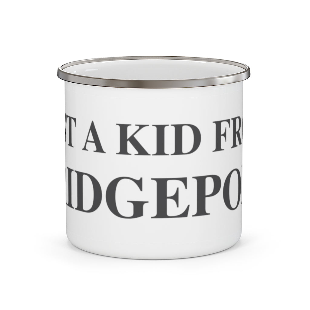 Just a kid from Bridgeport camping mug // bridgeport ct // finding connecticut