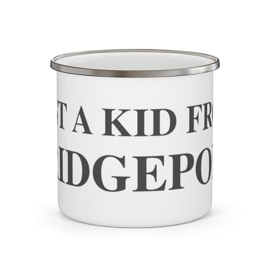 Just a kid from Bridgeport camping mug // bridgeport ct // finding connecticut