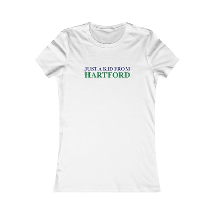 Just a kid from Hartford Women's Favorite Tee  Did you grow up in Hartford, Connecticut? Or know of someone who did? This collection is for someone who has those special Hartford memories.  Proceeds help grow Finding Connecticut's website and brand.   Click here to go back to our home page. 

Just a kid from Hartford // hartford connecticut womens t tshirt // finding connecticut