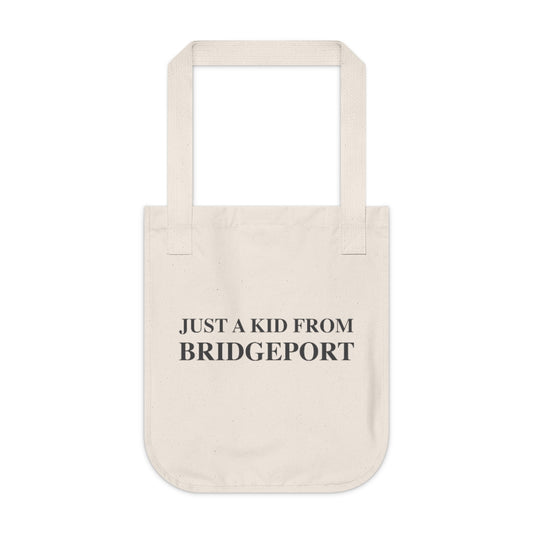 Just a kid from bridgeport canvas tote bag // Bridgeport ct // finding connecticut
