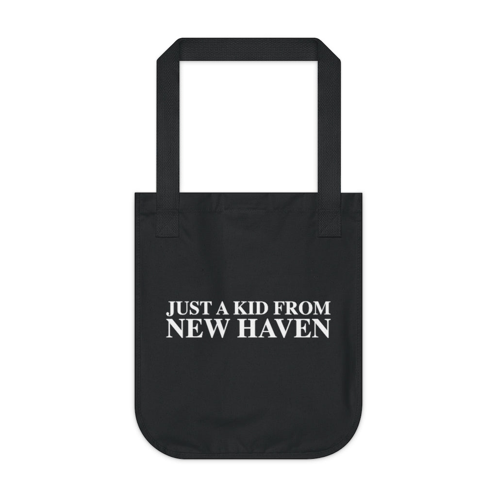Just a kid from new haven tote bag // new haven connecticut gifts and merch // finding connecticut 