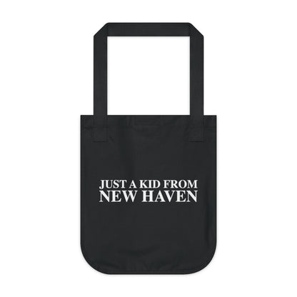 Just a kid from new haven tote bag // new haven connecticut gifts and merch // finding connecticut 
