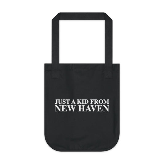 Just a kid from new haven tote bag // new haven connecticut gifts and merch // finding connecticut 