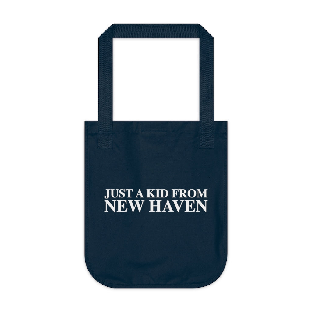 Just a kid from new haven tote bag // new haven connecticut gifts and merch // finding connecticut 