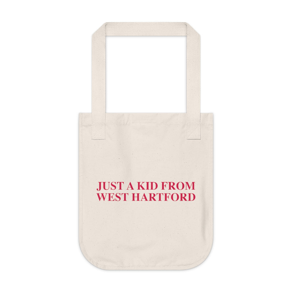 Just a kid from west hartford tote bag // west hartford connecticut gifts and merch // finding connecticut 