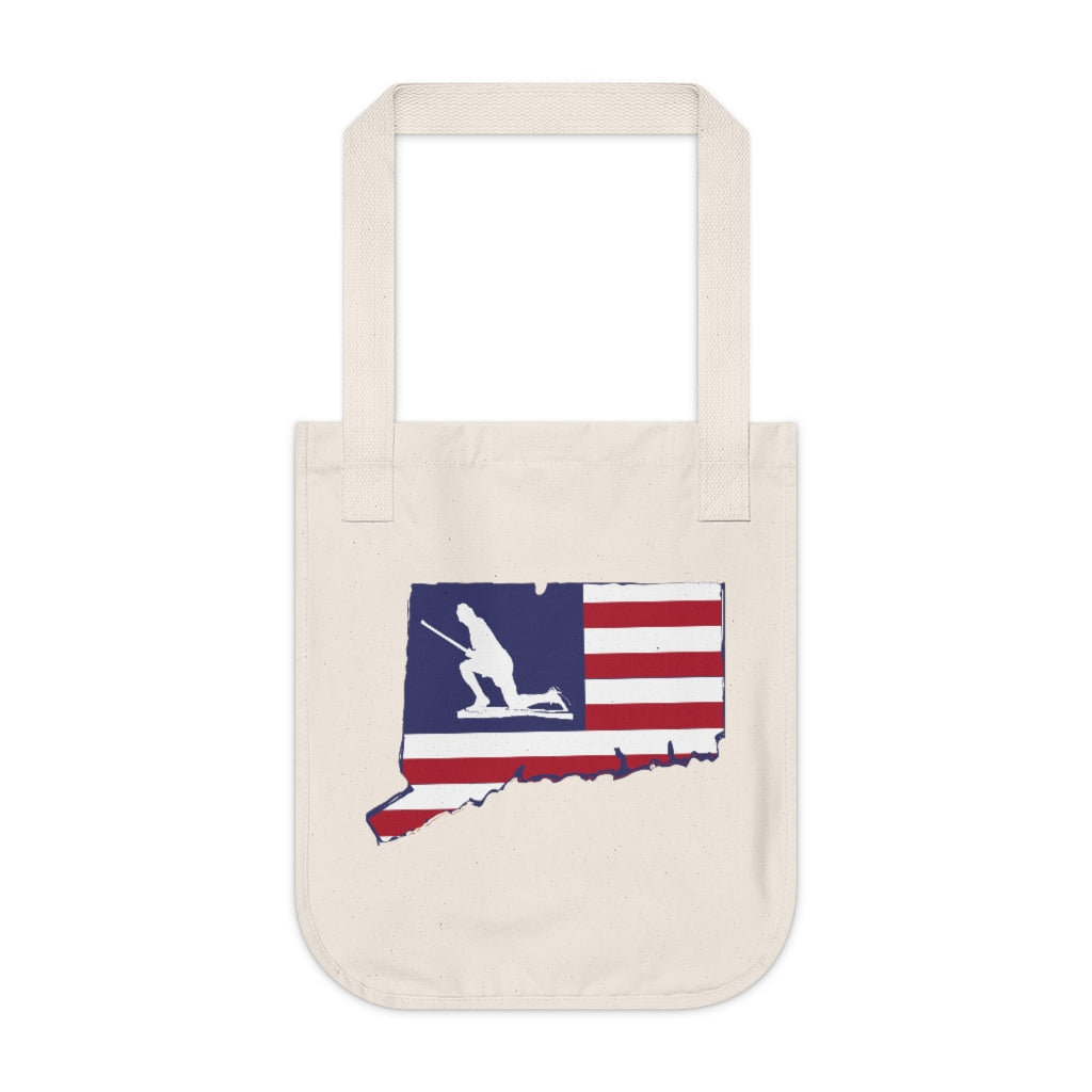 Minuteman Connecticut Flag Organic Canvas Tote Bag // westport connecticut gifts and merch // finding connecticut 