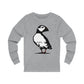 Puffin unisex long sleeve t shirt 

Puffin Looking Back. Do you love Atlantic Puffin’s? We have plenty Puffin products including tee shirts, sweatshirts, mugs, greeting cards, home decor, and more! Free USA shipping on all products. 