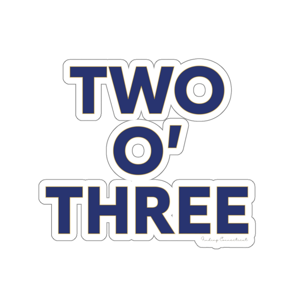 two oh three / ct / connecticut stickers 