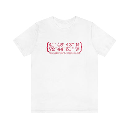 west hartford t shirt. 

West Hartford Coordinates // West Hartford Connecticut t shirt // Finding Connecticut 