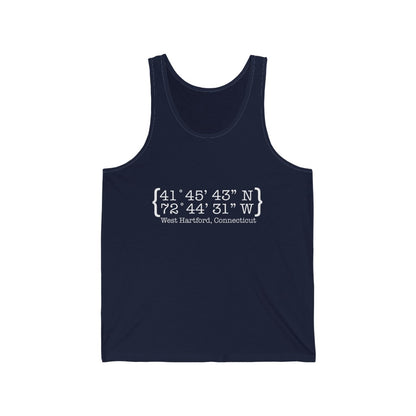 West Hartford Coordinates tank tops.  West Hartford Connecticut tee shirts, hoodies sweatshirts, mugs, other apparel, home gifts, and souvenirs. Proceeds of this collection go to help Finding Connecticut’s brand. Free USA shipping. 

West Hartford Coordinates // west hartford ct unisex tank top shirt // finding connecticut 