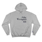  #thewestportlife Champion Hoodie   Do you live the #thewestportlife? Living the #thewestportlife is a lifestyle and proudly show it off the world that your beach of choice is Compo Beach and you support the local lifestyle.  Free USA shipping on all products.  Proceeds of this collection goes to help grow Finding Westport and Finding Connecticut’s brand.