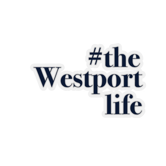  #thewestportlife Kiss-Cut Stickers   Do you live the #thewestportlife? Living the #thewestportlife is a lifestyle and proudly show it off the world that your beach of choice is Compo Beach and you support the local lifestyle.  Free USA shipping on all products.  Proceeds of this collection goes to help grow Finding Westport and Finding Connecticut’s brand.