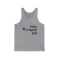 #thewestportlife Unisex Jersey Tank  Do you live the #thewestportlife? Living the #thewestportlife is a lifestyle and proudly show it off the world that your beach of choice is Compo Beach and you support the local lifestyle.  Free USA shipping on all products.  Proceeds of this collection goes to help grow Finding Westport and Finding Connecticut’s brand.