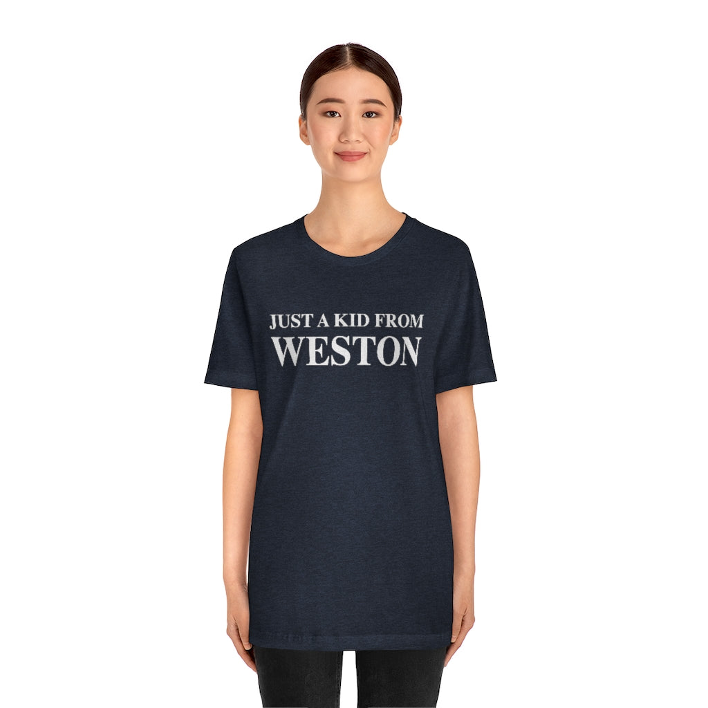 Just a kid from Weston, Weston, Connecticut tee shirts, hoodies sweatshirts, mugs and other apparel, home gifts and souvenirs. Proceeds of this collections goes to help Finding Connecticut’s brand. Free USA shipping 