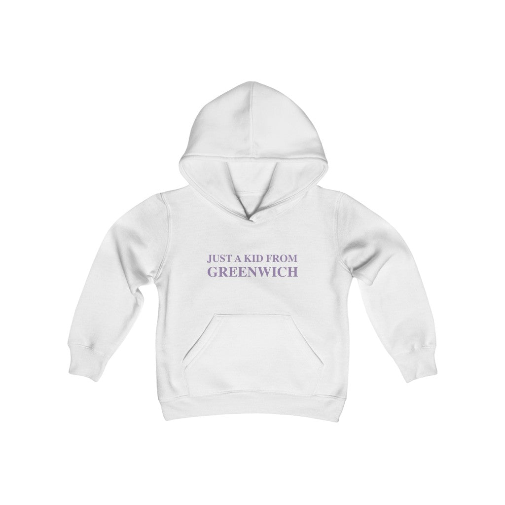 Just a kid from Greenwich Hooded sweatshirt