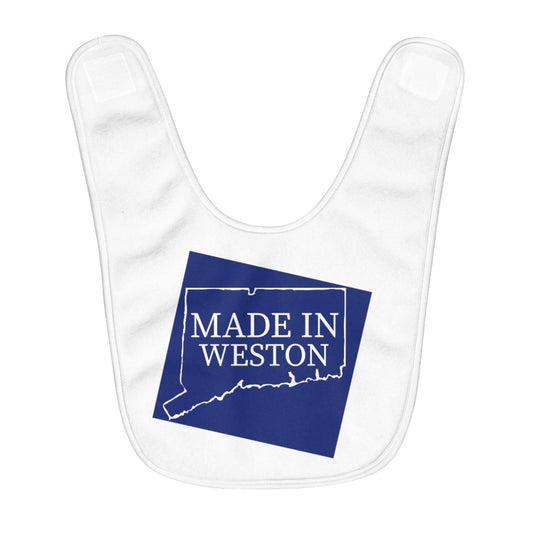 Made in Weston Fleece Baby Bib