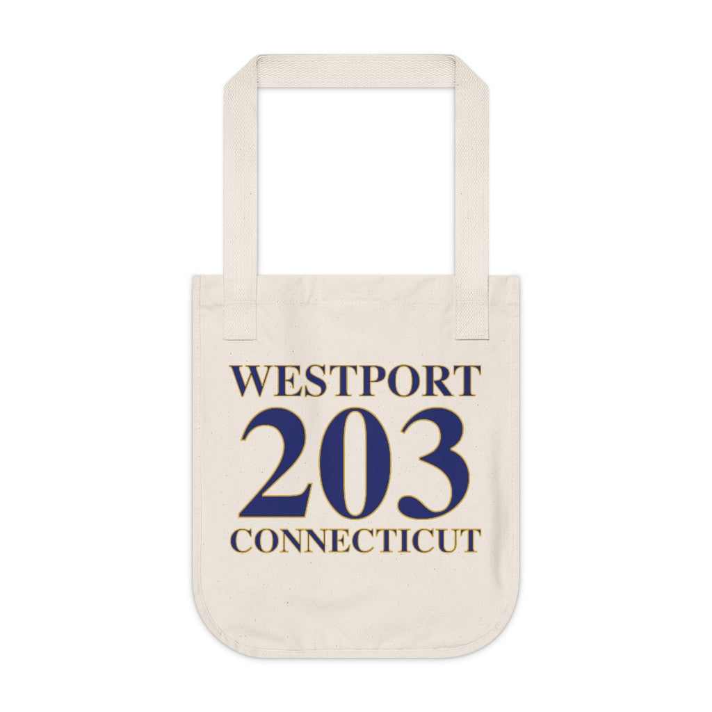 Westport 203 Connecticut Organic Canvas Tote Bag