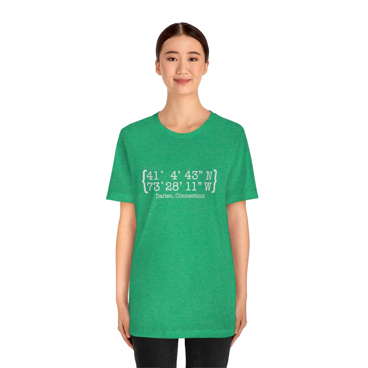 Darien Coordinates Unisex Jersey Short Sleeve Tee