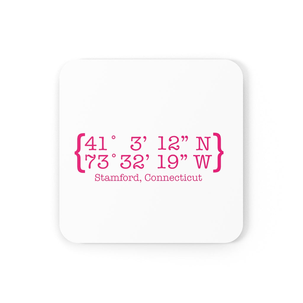 Stamford Coordinates Cork Back Coaster