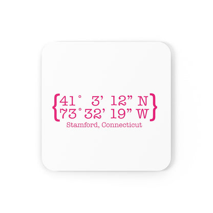 Stamford Coordinates Cork Back Coaster