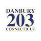Danbury 203 Connecticut Kiss-Cut Stickers
