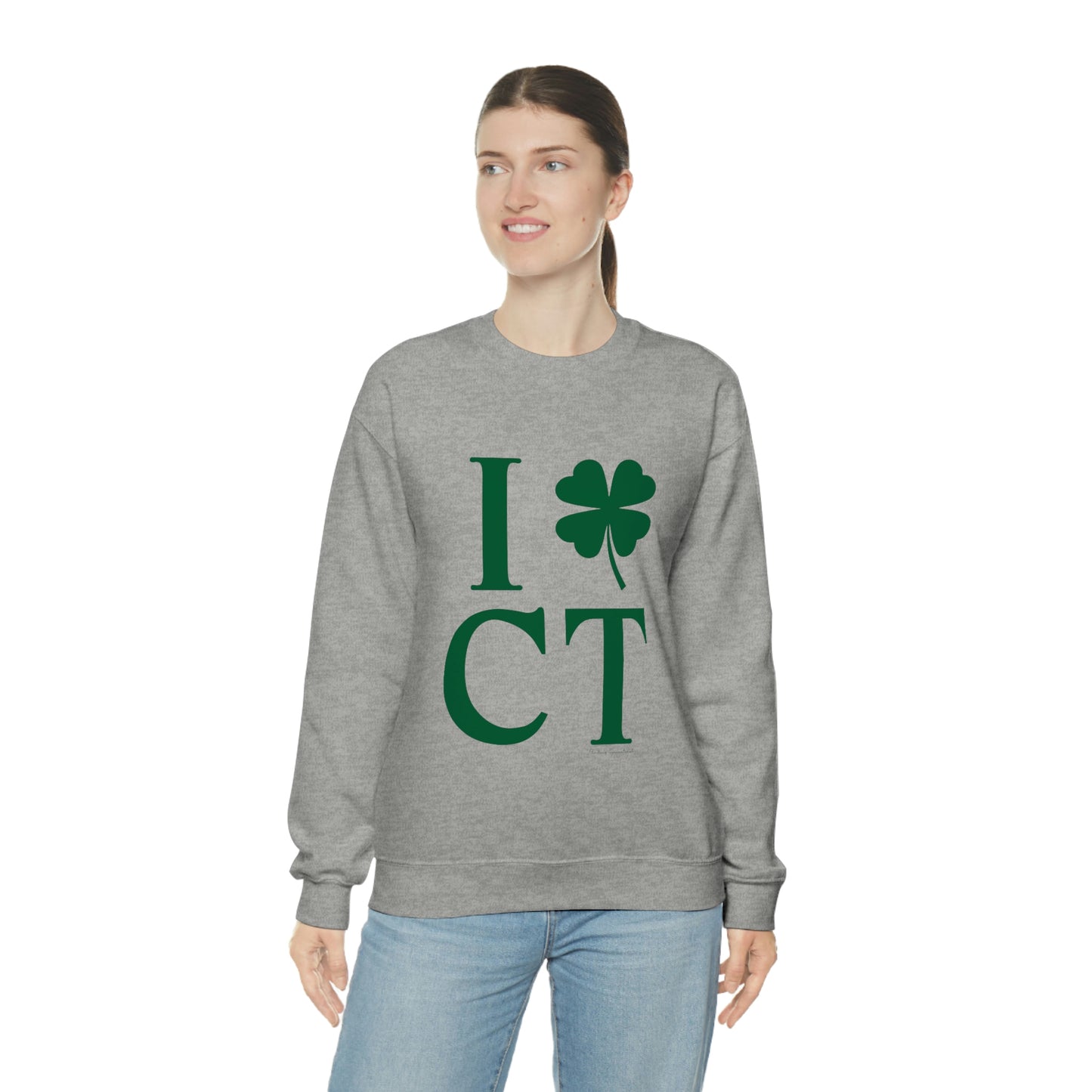 I Clover CT (Green) Unisex Heavy Blend™ Crewneck Sweatshirt