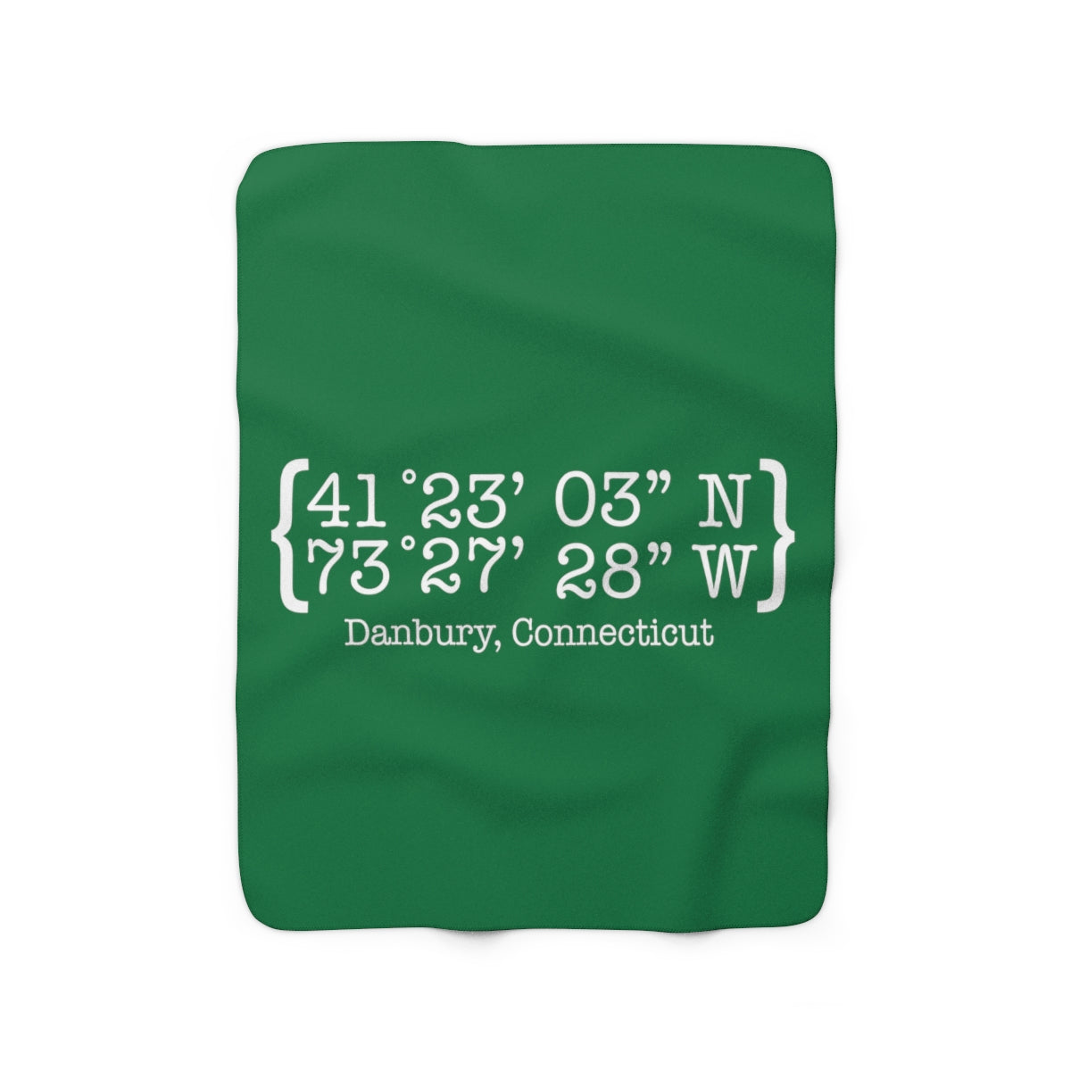 Danbury connecticut coordinates sherpa blanket 