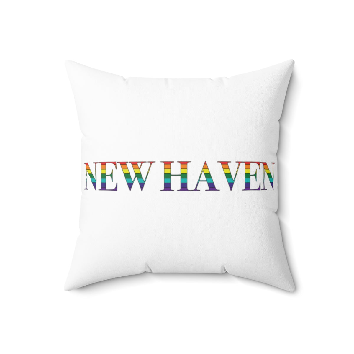 New Haven Rainbow Spun Polyester Square Pillow 