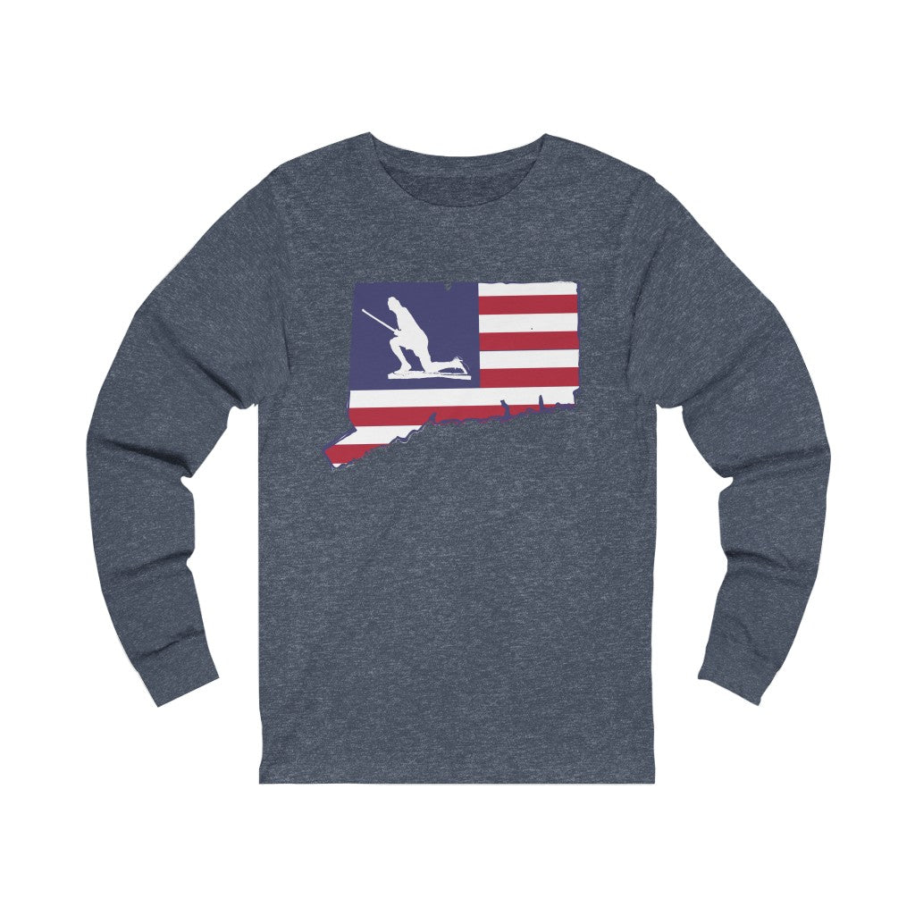 Minuteman Connecticut Flag Unisex Jersey Long Sleeve Tee