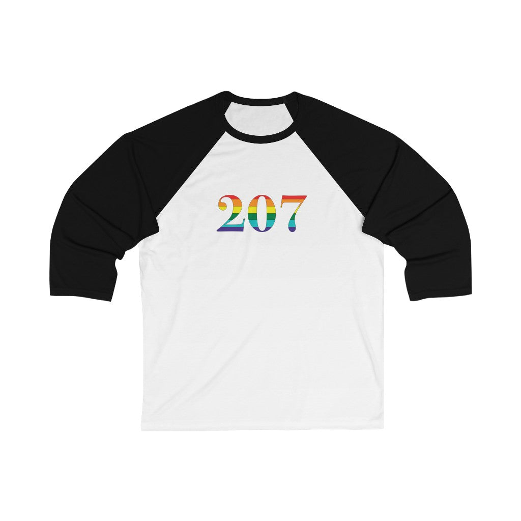 207 rainbow Unisex 3\4 Sleeve Baseball Tee