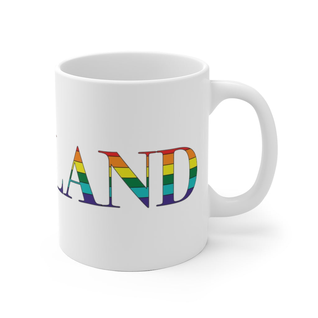 Portland Maine Rainbow  White Ceramic Mug