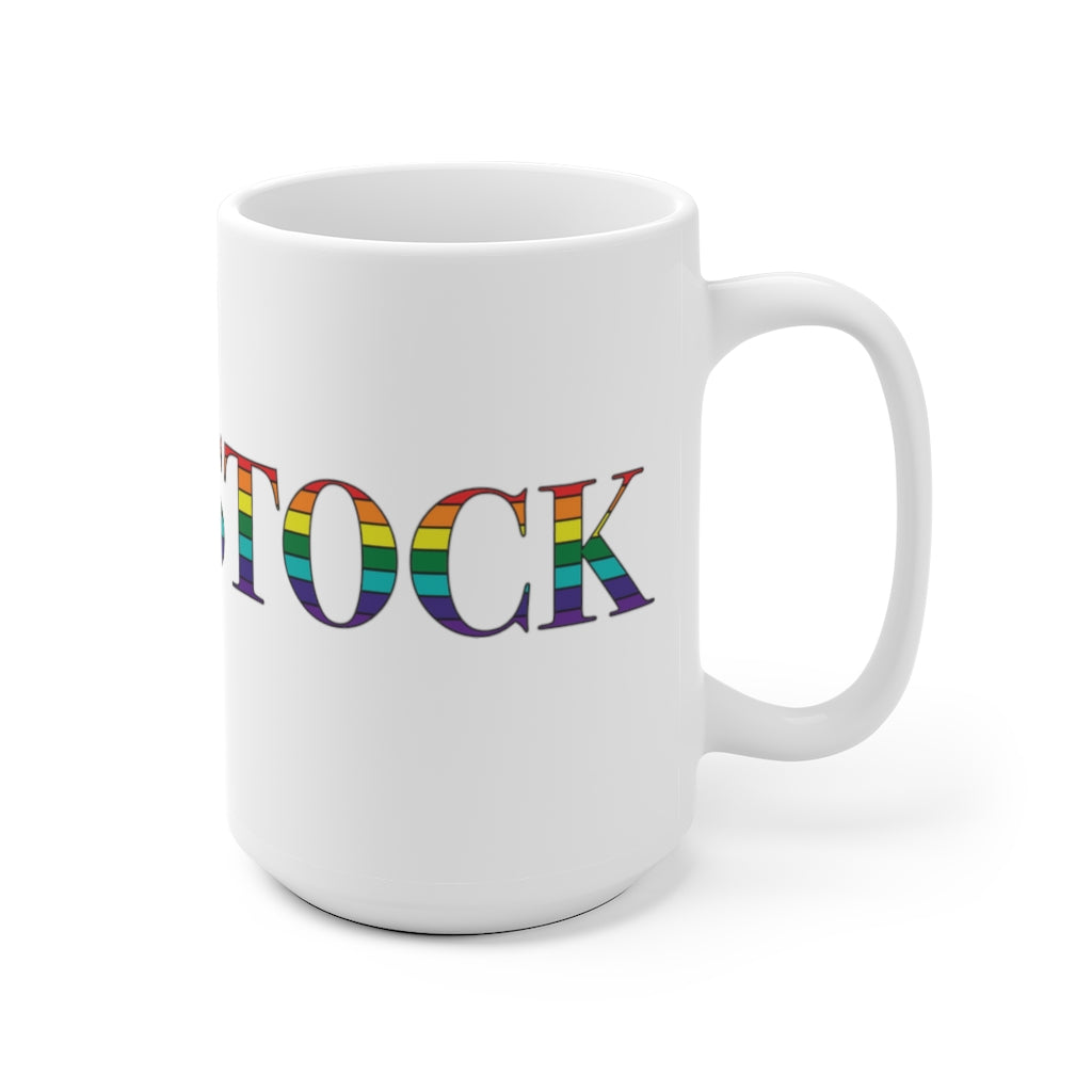 Woodstock Rainbow White Ceramic Mug