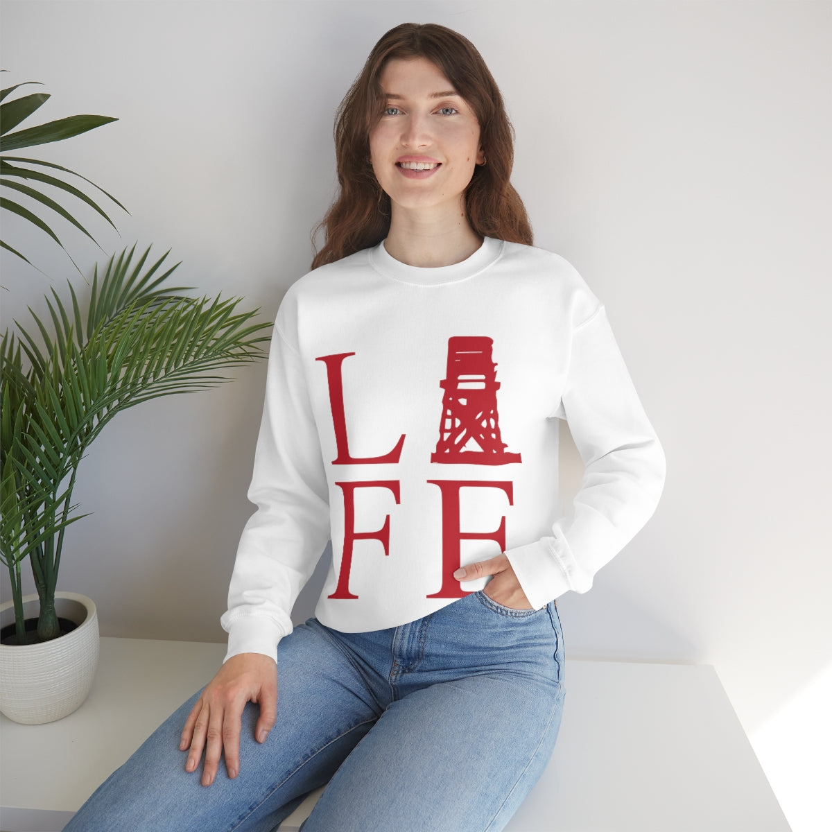 Fairfield Life (front) Unisex Heavy Blend™ Crewneck Sweatshirt