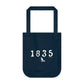 1835 Westport - White Organic Canvas Tote Bag