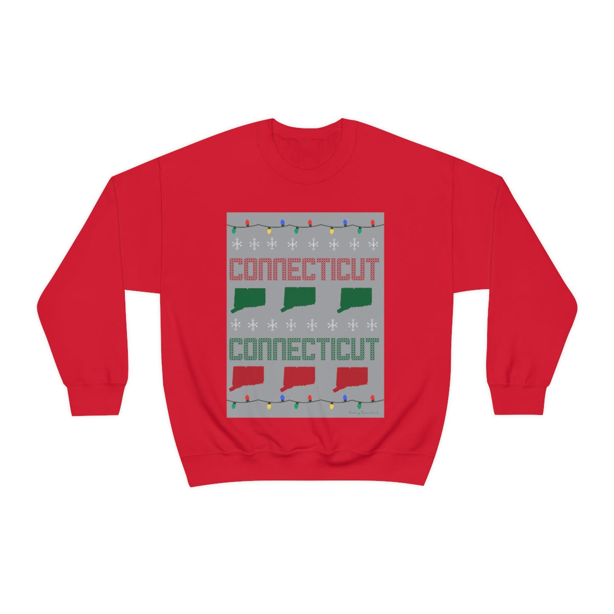 connecticut ugly holiday sweatshirt