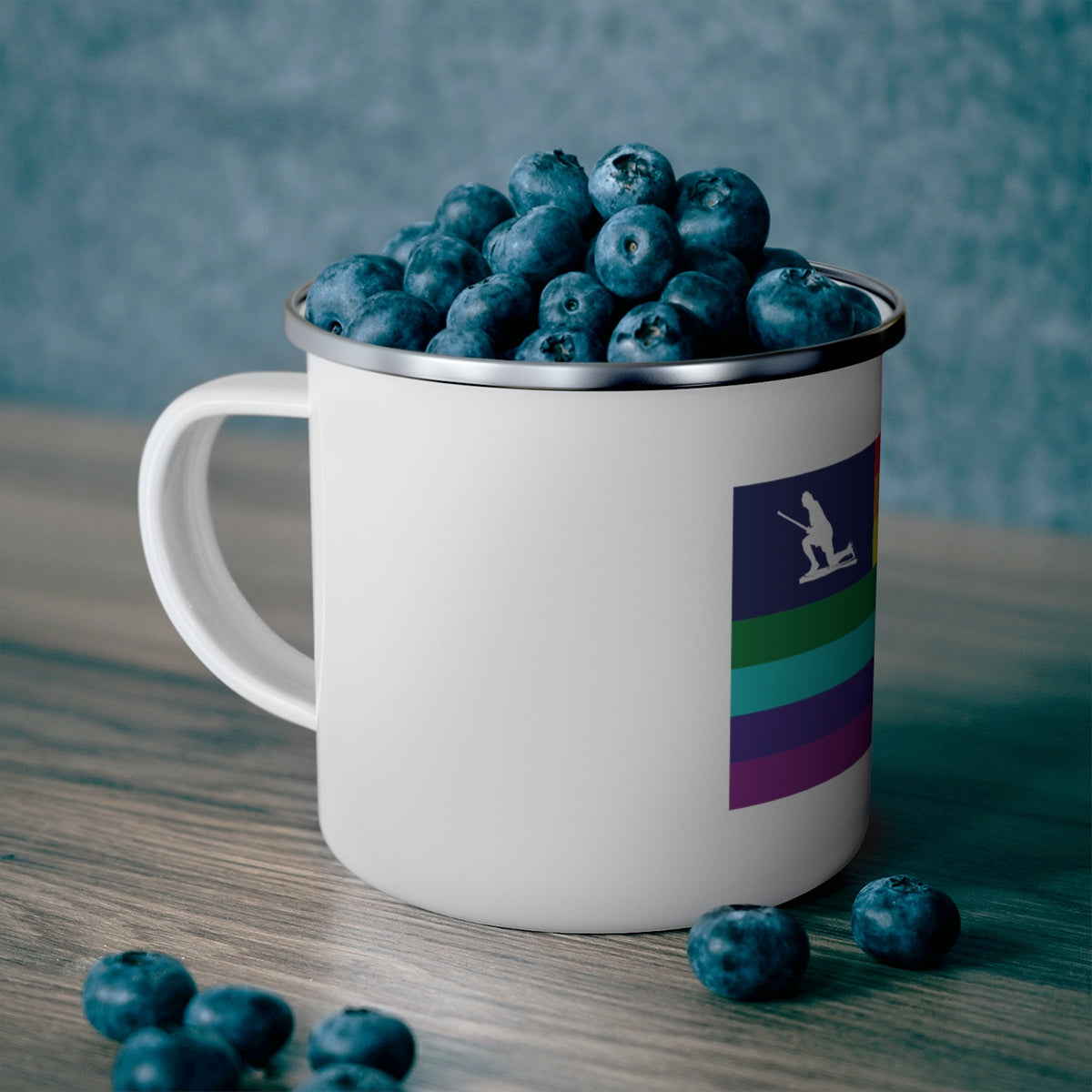 Minuteman Pride Flag Enamel Camping Mug