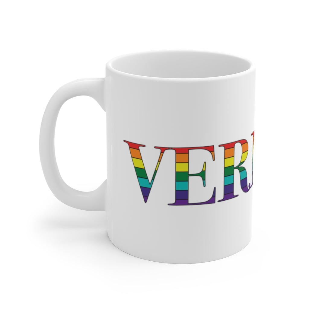 Vermont Rainbow White Ceramic Mug