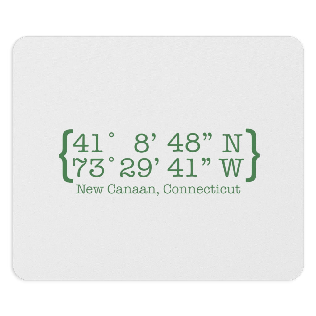 New Canaan Coordinates Mousepad  Does New Canaan, Connecticut always have a special place in your heart. The Coordinates collection marks the spot for the special place you have ties to.   Proceeds helps grow Finding New Canaan and Finding Connecticut's brand grow. 