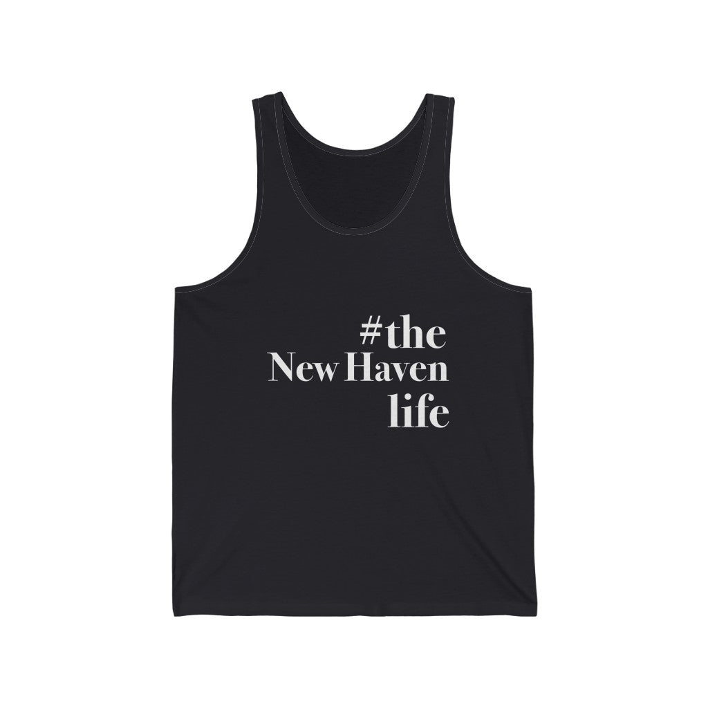 #thenewhavenlife Unisex Jersey Tank Free USA shipping   Proceeds help grow Finding Connecticut's website and brand.   Click here to go to our home page