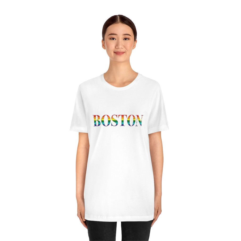 Boston Rainbow Unisex Jersey Short Sleeve Tee