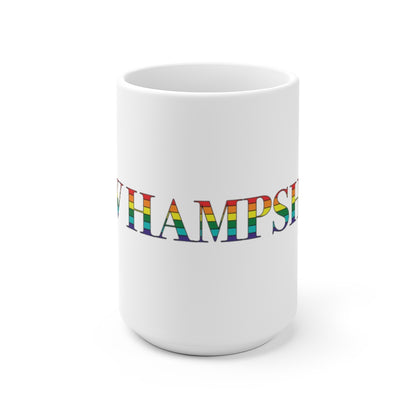 New Hampshire Rainbow White Ceramic Mug