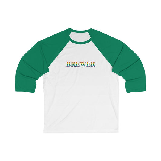 Brewer Rainbow Unisex 3\4 Sleeve Baseball Tee