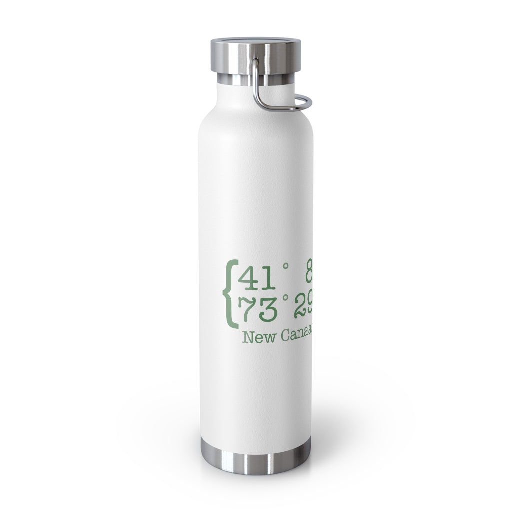 New Canaan Coordinates 22oz Vacuum Insulated Bottle  Does New Canaan, Connecticut always have a special place in your heart. The Coordinates collection marks the spot for the special place you have ties to.   Proceeds helps grow Finding New Canaan and Finding Connecticut's brand grow. 