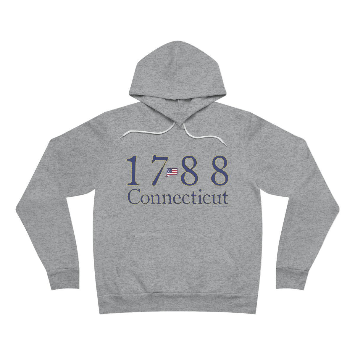 1788 Connecticut American Flag Unisex Sponge Fleece Pullover Hoodie