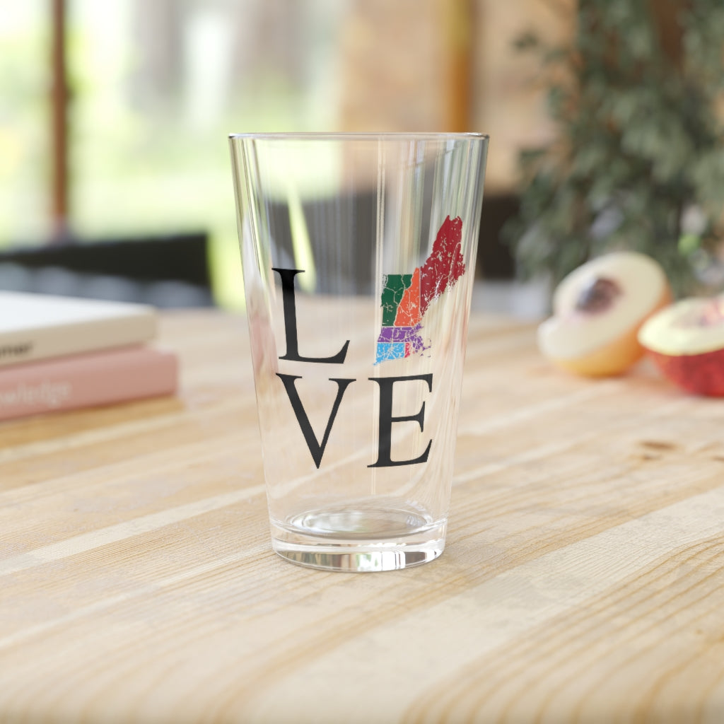 New England Love Pint Glass, 16oz