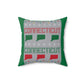 Connecticut Ugly Holiday Spun Polyester Square Pillow